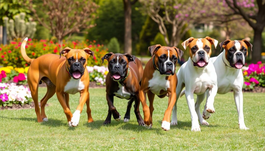 Boxer com diferentes tipos de pelagem