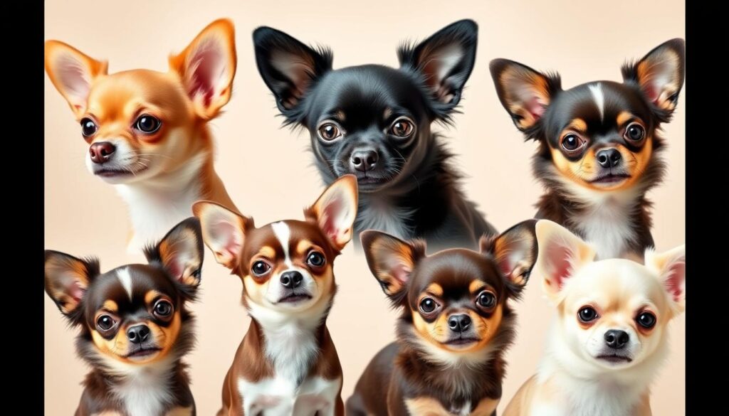 Diversidade de cores do Chihuahua