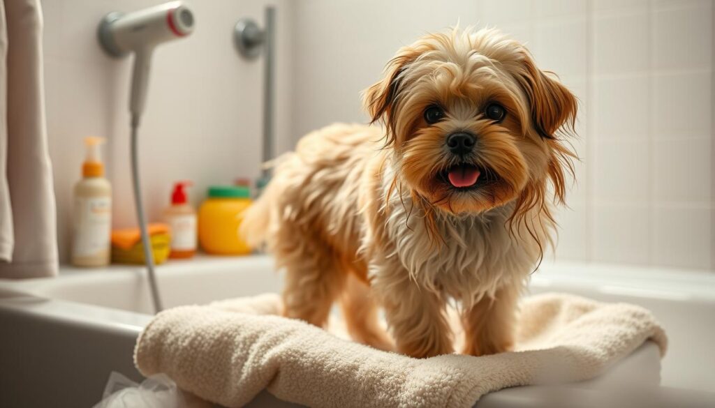 Secagem após o banho