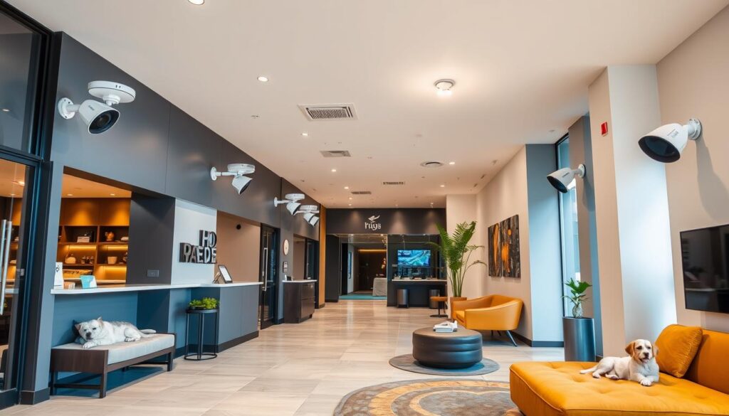 câmeras de segurança hotel